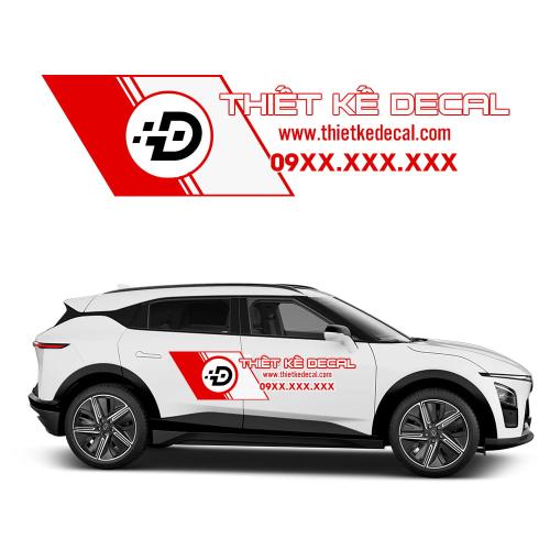Decal quảng cáo dán xe Ô tô