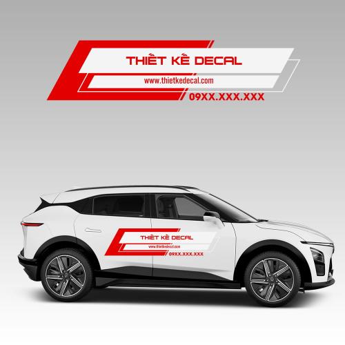 Decal quảng cáo dán xe Ô tô 2