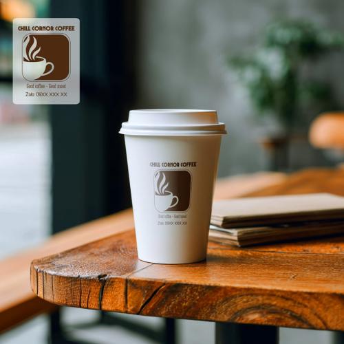 Mẫu tem decal quán cà phê dán ly, cốc
