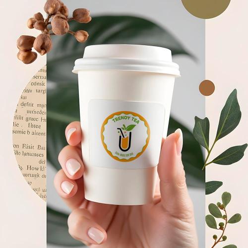 Tem decal quán trà, nước ép dán ly
