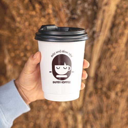 Mẫu tem nhãn decal quán cafe dán ly thiết kế sáng tạo