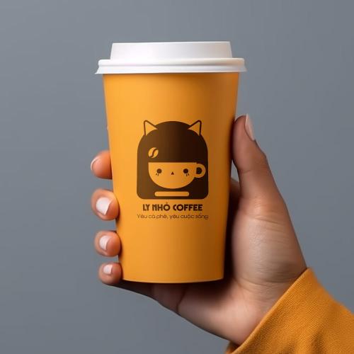 Mẫu tem nhãn decal quán cafe thiết kế ấn tượng, dễ thương