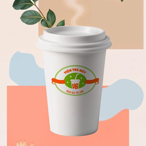 Mẫu tem decal dán ly thiết kế màu sắc nổi bật và trẻ trung