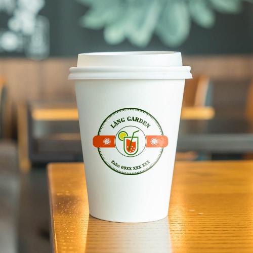 Tem nhãn decal dán ly cafe, trà sữa màu nổi bật trẻ trung