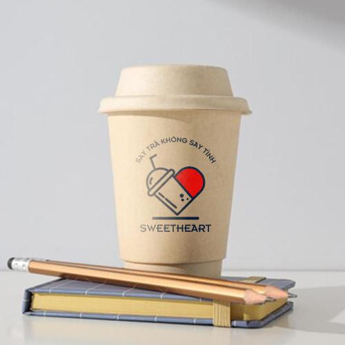 Mẫu tem decal quán trà sữa, nước trái cây thiết kế tối giản